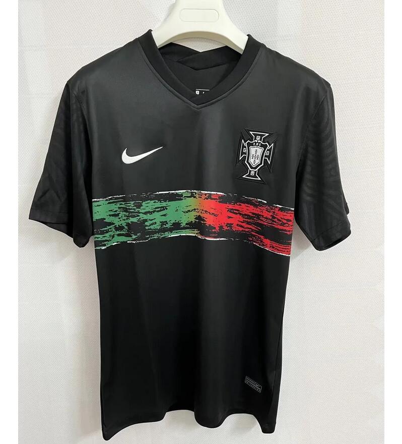 2022 Portugal Black Soccer Jersey Shirt